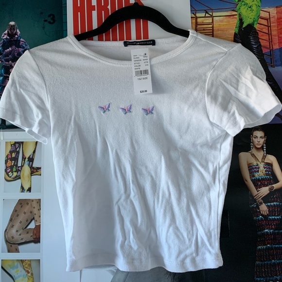 Brandy Melville Tops Brandy Melville Ashlyn Butterfly Top Poshmark